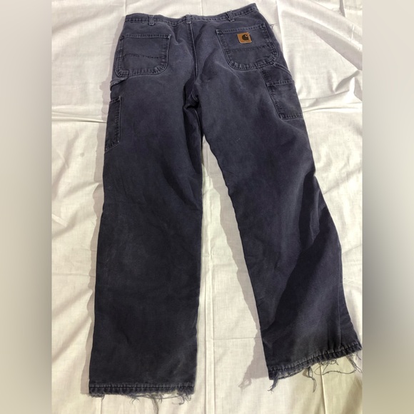 Carhartt Canvas Duck Flannel Blanket Lined Distressed Grunge Workwear 36 - Picture 10 of 12